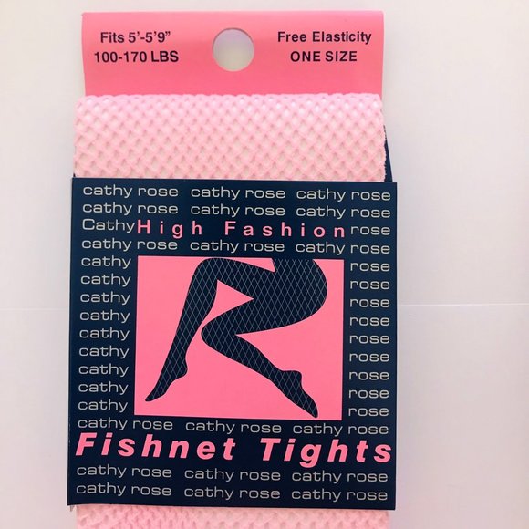 3-pack Cathy Rose Fishnet tights, fit 100-170 lbs, 5'- 5'9", PINK - Picture 5 of 6